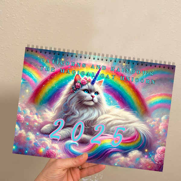 🌈😺2025 Caticorns and Rainbows Calendar 