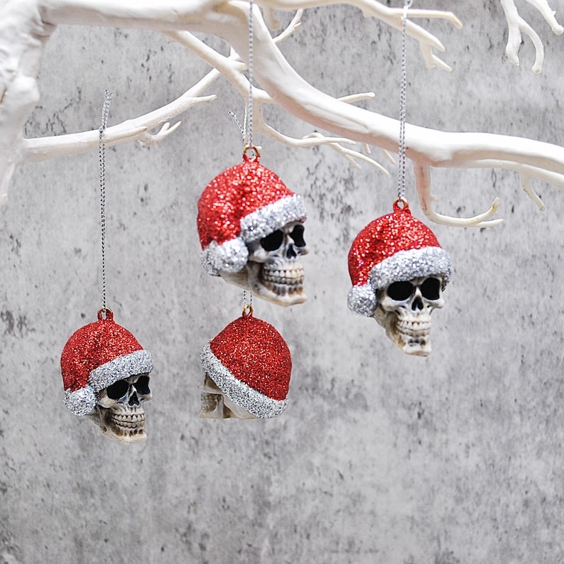 Santa Skull Bauble