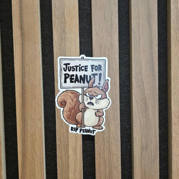 Justice for Peanut the Squirrel-Vinyl Sticker