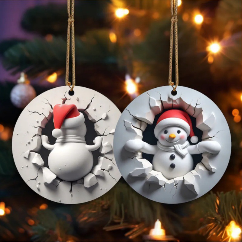 Two-Sided Christmas  3D Ornament