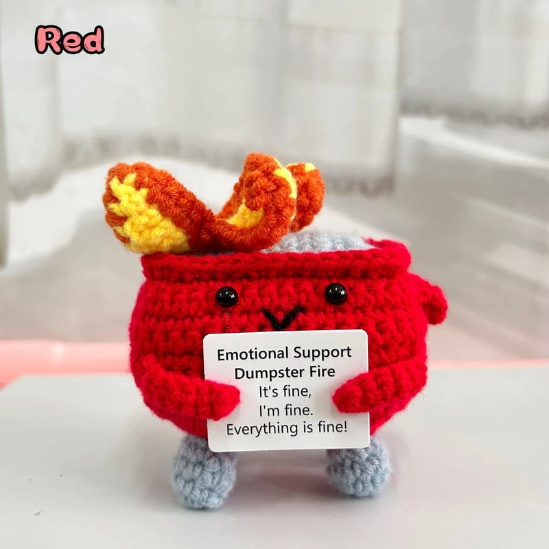 💖Handmade Crochet Dumpster Fire Toy