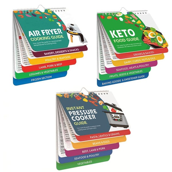Air Fryer Cheat Sheet Cooking Guide Booklet