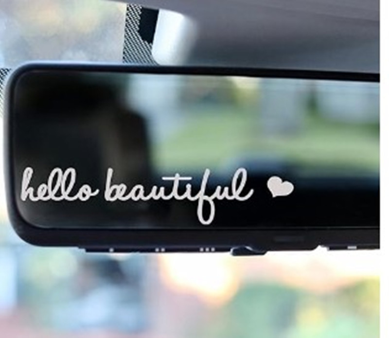 Rear View Mirror Decal