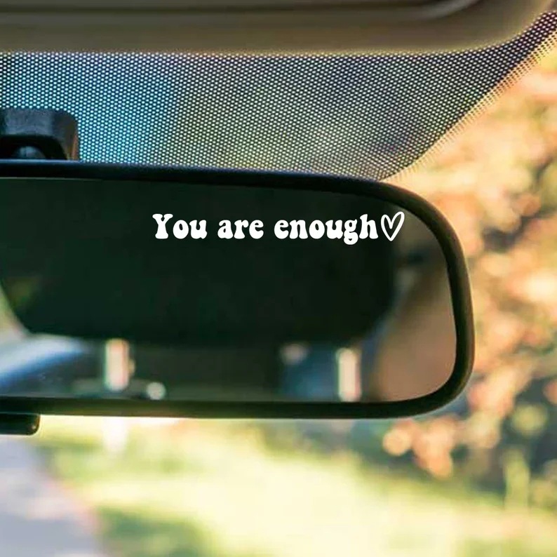 Rear View Mirror Decal