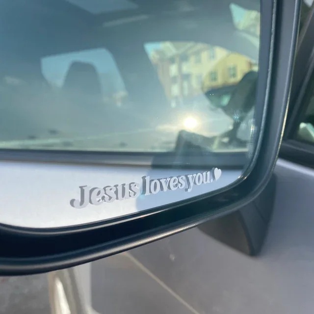 Rear View Mirror Decal