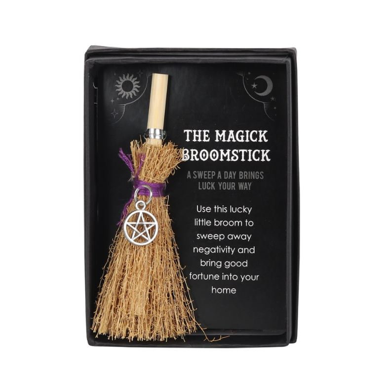 🧹WITCH HAT MINI MAGICK BROOMSTICK🧙‍♀️