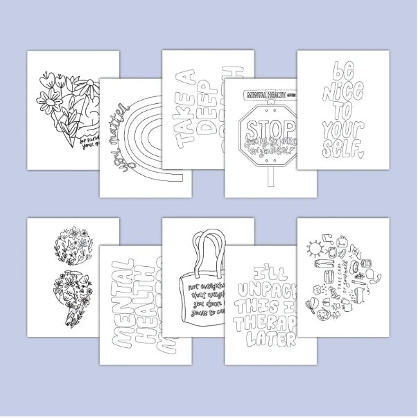 Mental Health Coloring Book (Spiral Bound)