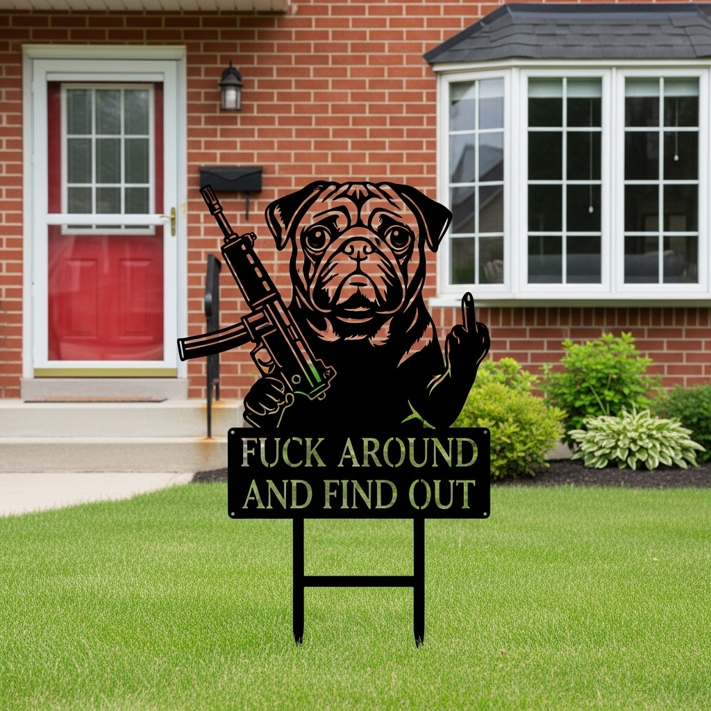 Bigfoot Middle-Finger Yard Sign: Your Hilarious & Badass Lawn Guardian 🦍💥