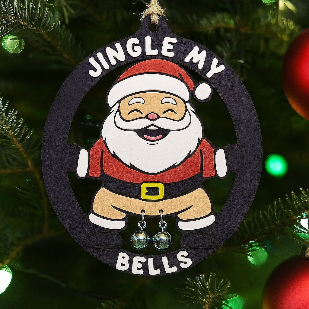 Funny Santa Bell Decoration