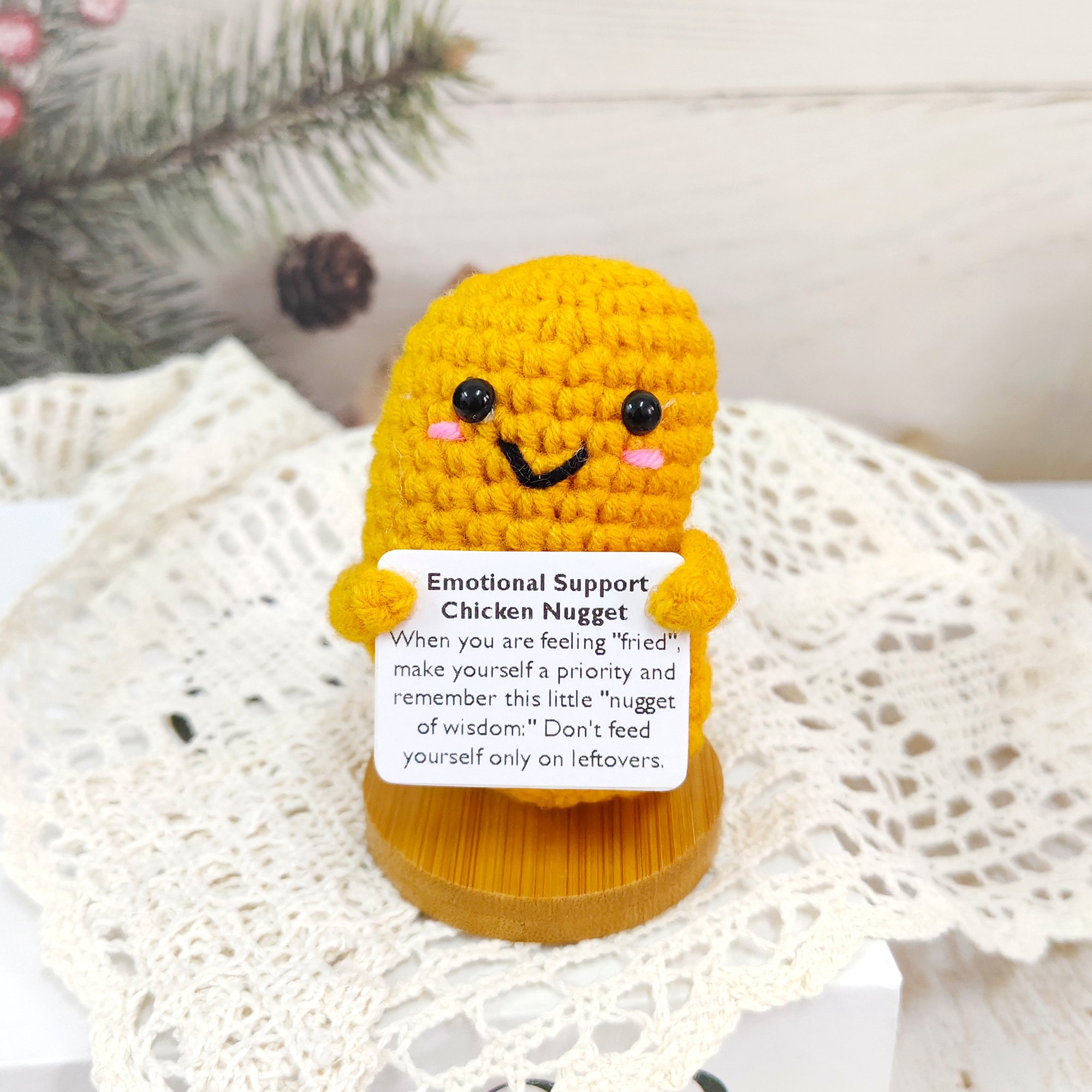 🥰Handmade Crochet Emotional Support Chicken Nugget