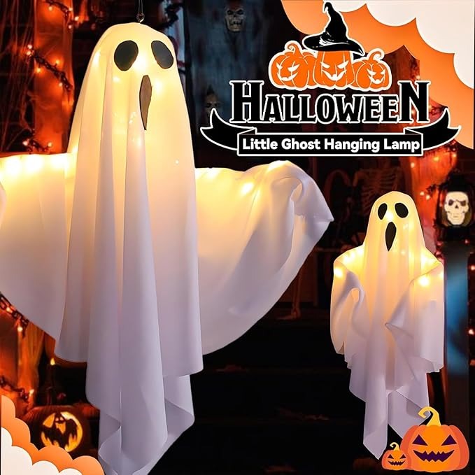 👻👻Halloween Decoration LED Glowing Ghost DIY Modeling Lights