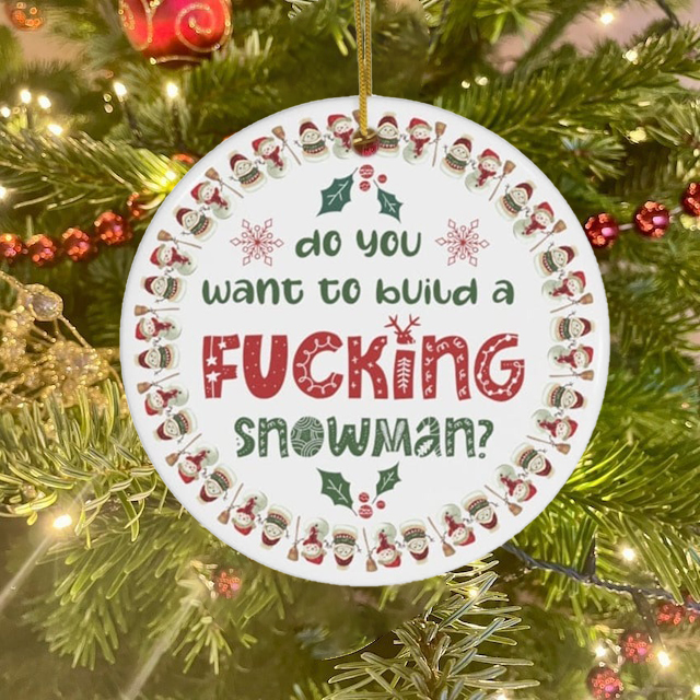 🤣Funny Christmas Swear Word Ornament