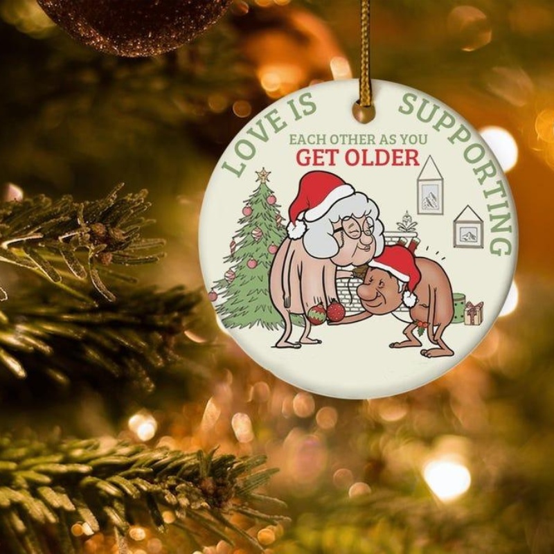 ❤️I Want to Grow Old with You-Christmas Ornament❤️