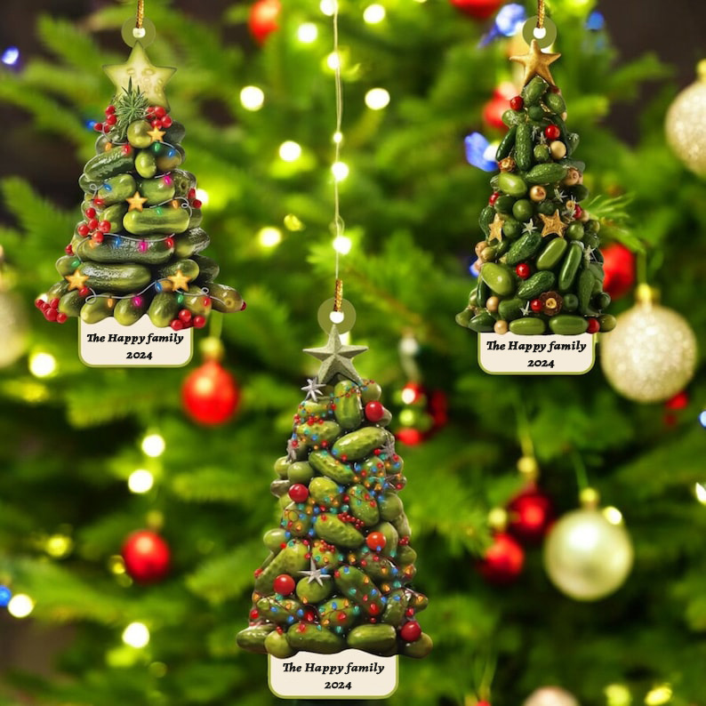 Christmas Pickles Tree 2024 Ornament