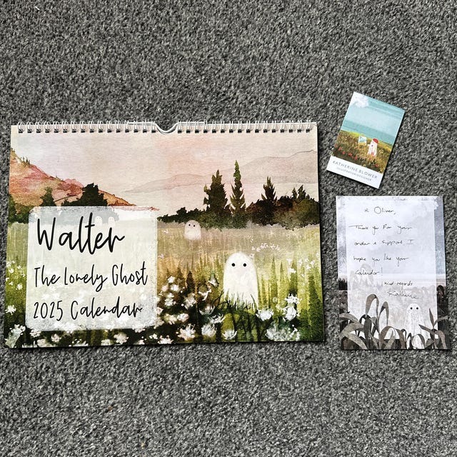 👻Walter The Lovely Ghost 2025 Calendar