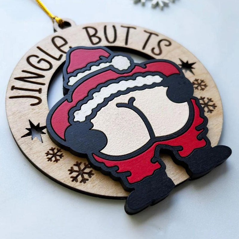 Funny Wooden Christmas Ornaments