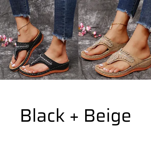 🔥Last Day 60% OFF-Women Casual Sandals 2024🔥 Crystal Rome Fashion Clip Toe Slippers