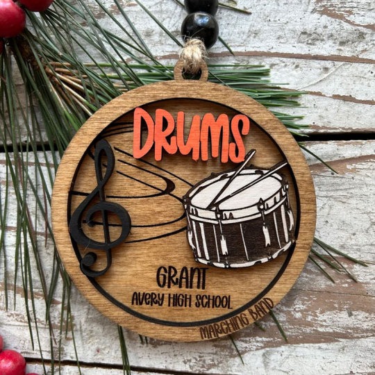Personalized Band Christmas Tree Ornament