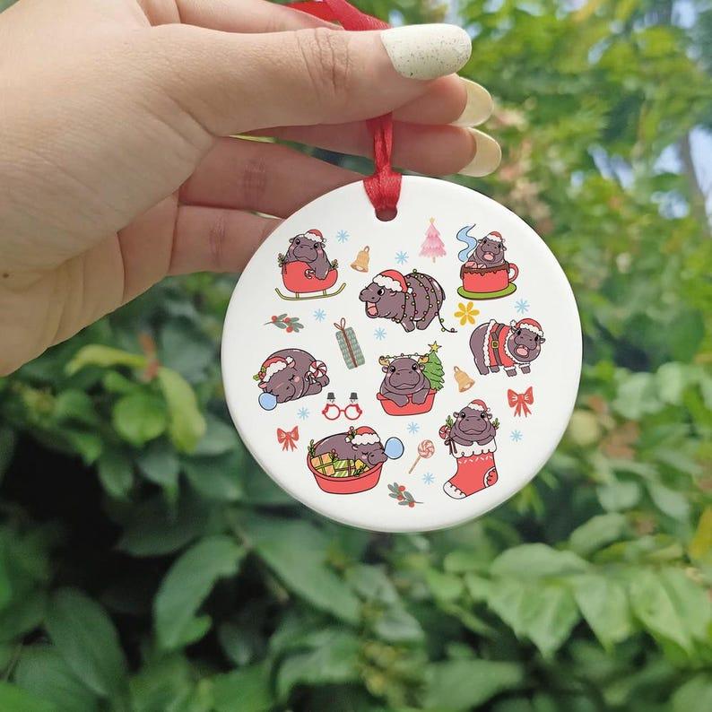 🦛Moo Deng Christmas Ornament🎄