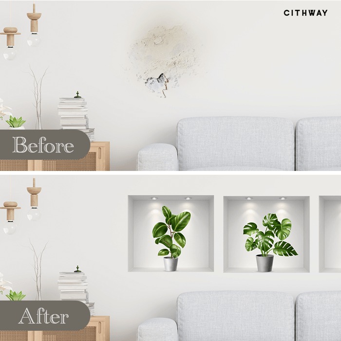 Self-Adhesive 3D Plant Wall Stickers