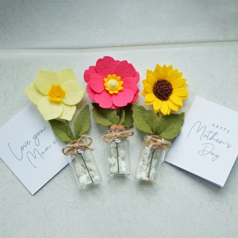 🌻Mini Felt Flowers Set-Mother Gift