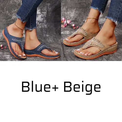 🔥Last Day 60% OFF-Women Casual Sandals 2024🔥 Crystal Rome Fashion Clip Toe Slippers