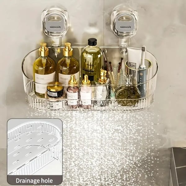No-Drill Bathroom Suction Storage Box – Large Capacity & Strong Load-Bearing🎁