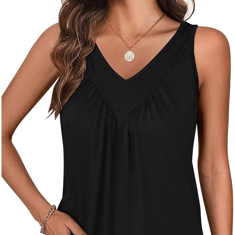 👚Women Sleeveless V-neck T-shirt