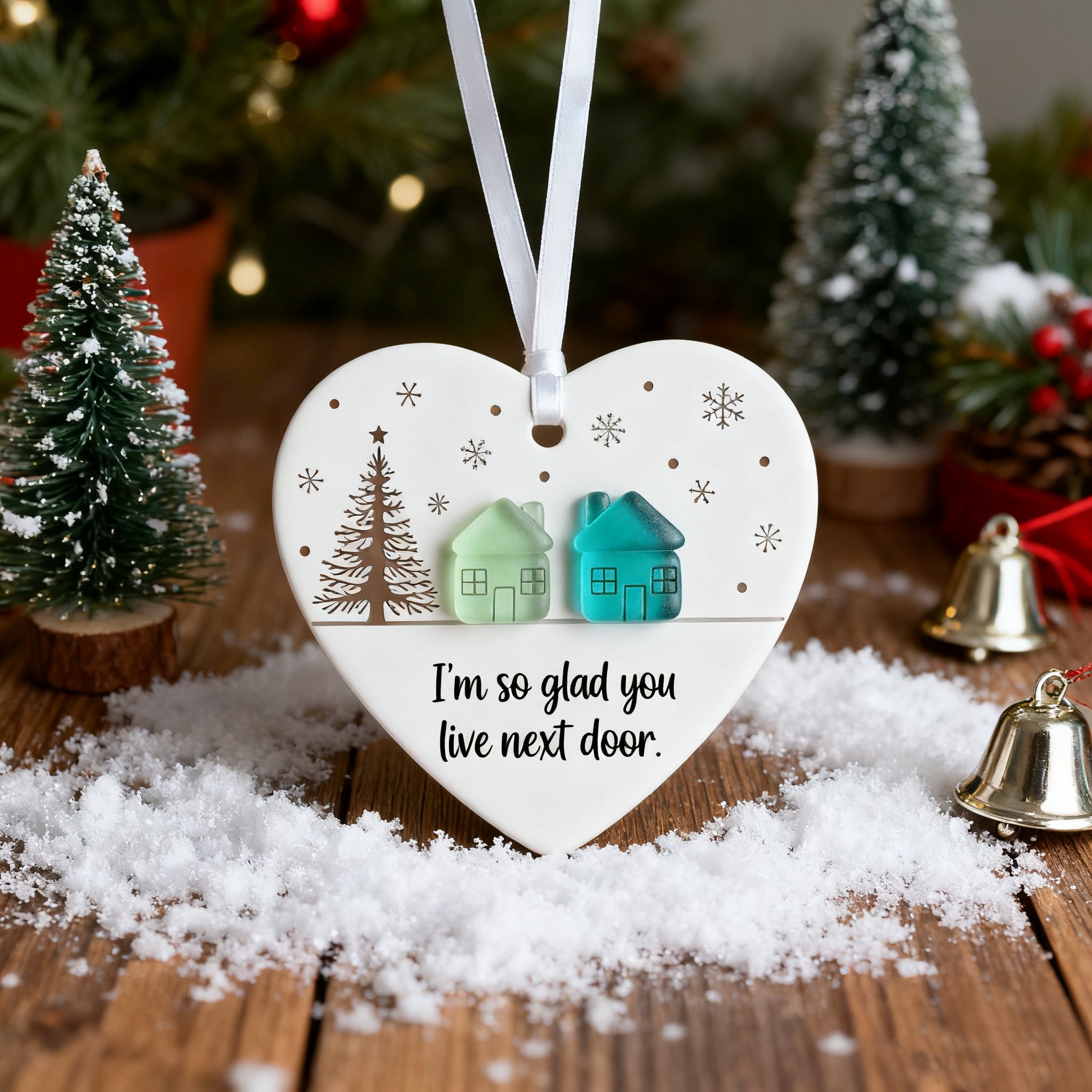 🏠💝"Thank You Neighbours" Heart - Shaped Ornament 🔥