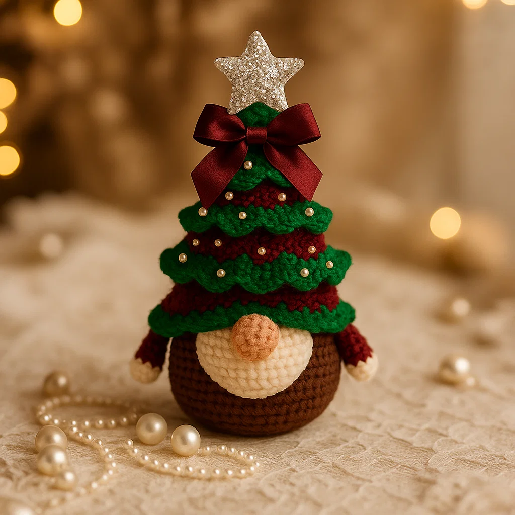 DIY Crochet Christmas Tree Gnome Kit