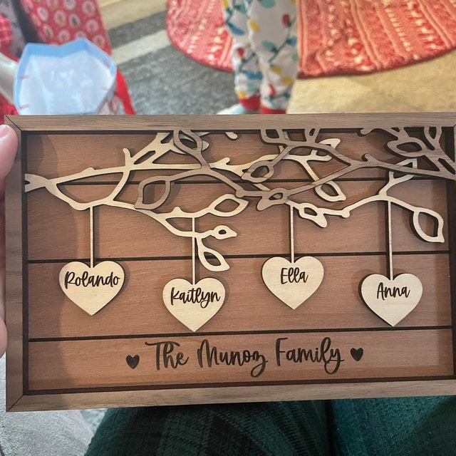 Personalized Wooden Family Tree Sign