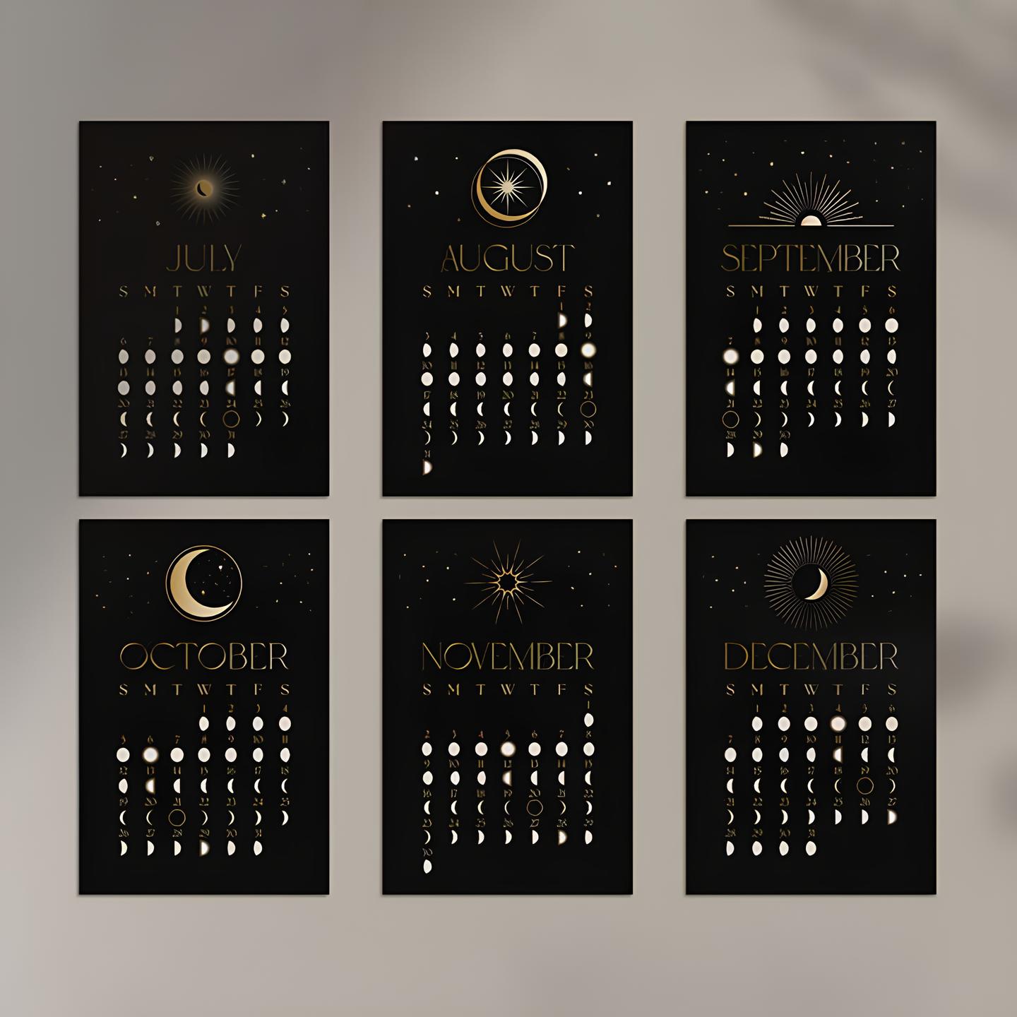 2025 Lunar Phases Art Calendar