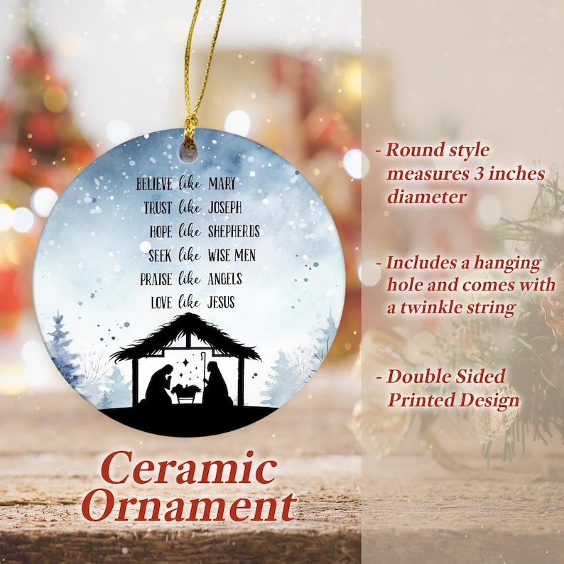 Devotional PrayerNativity Christmas Ornaments 2024🎅