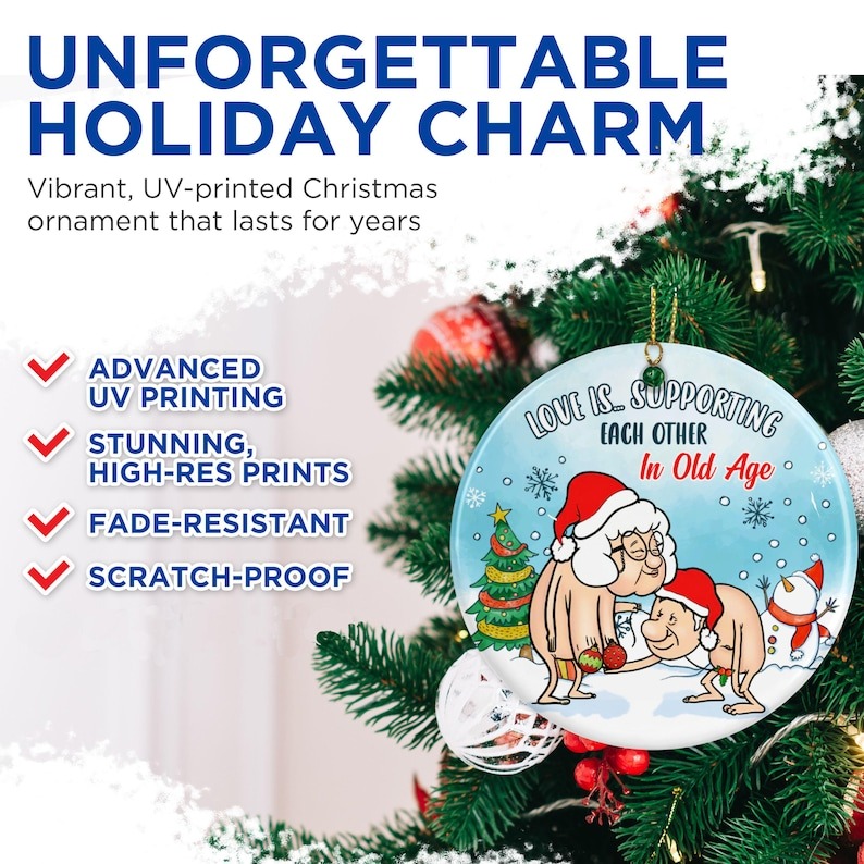 ❤️I Want to Grow Old with You-Christmas Ornament❤️