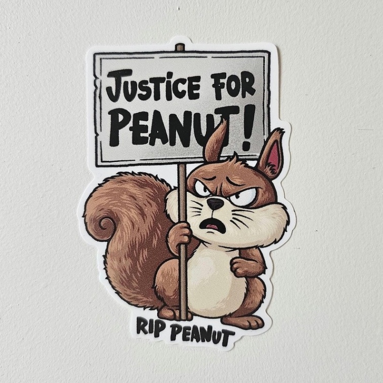 Justice for Peanut the Squirrel-Vinyl Sticker