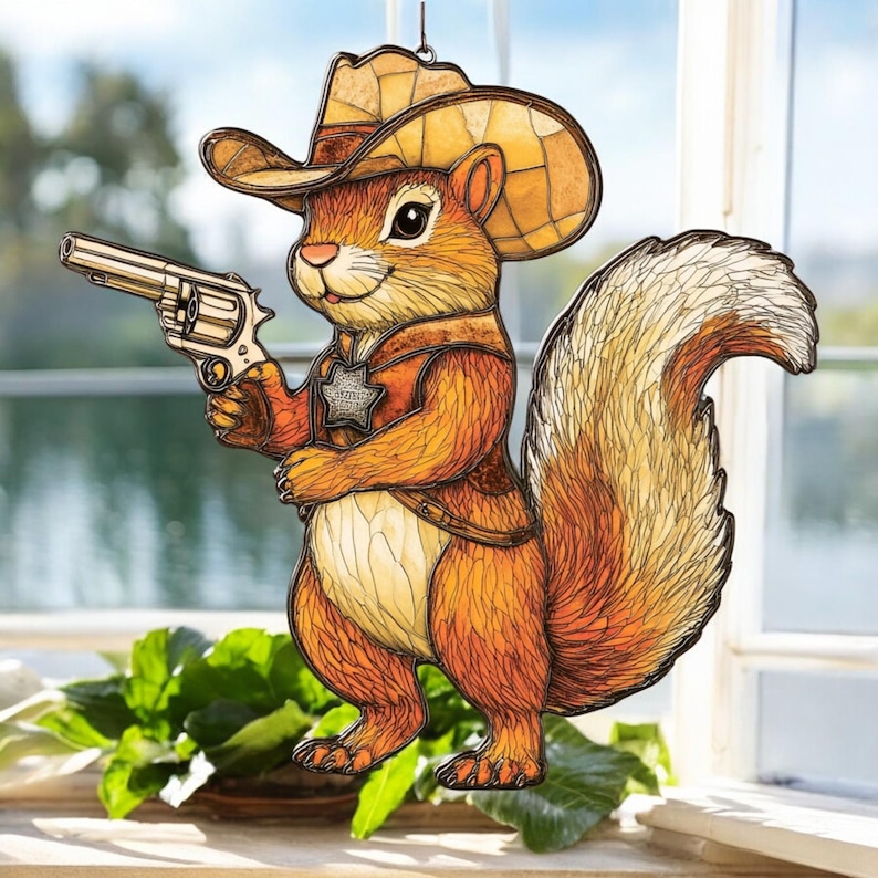 🐿️Justice for Peanut Acrylic Suncatcher