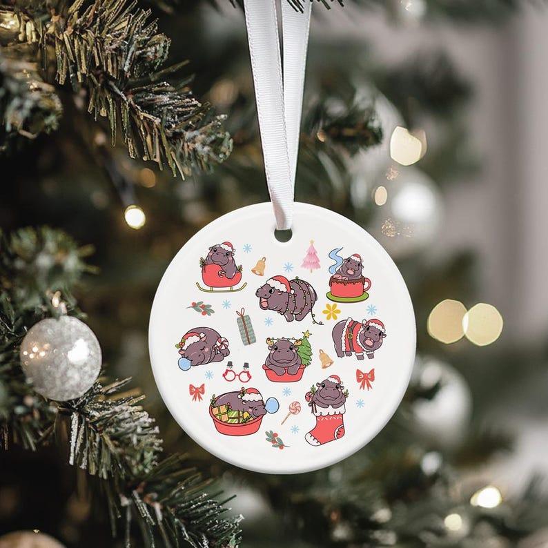 🦛Moo Deng Christmas Ornament🎄