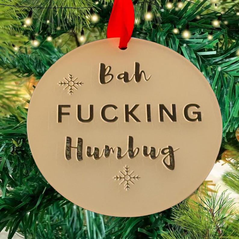 🤣Funny Offensive Christmas Bauble🎄