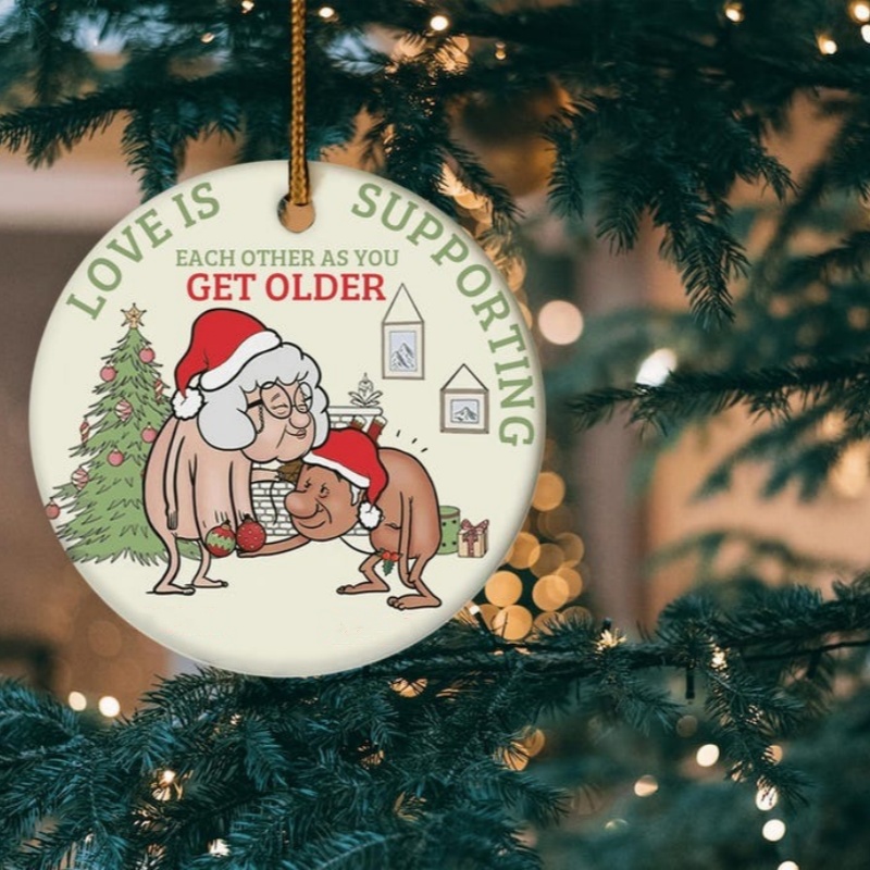 ❤️I Want to Grow Old with You-Christmas Ornament❤️