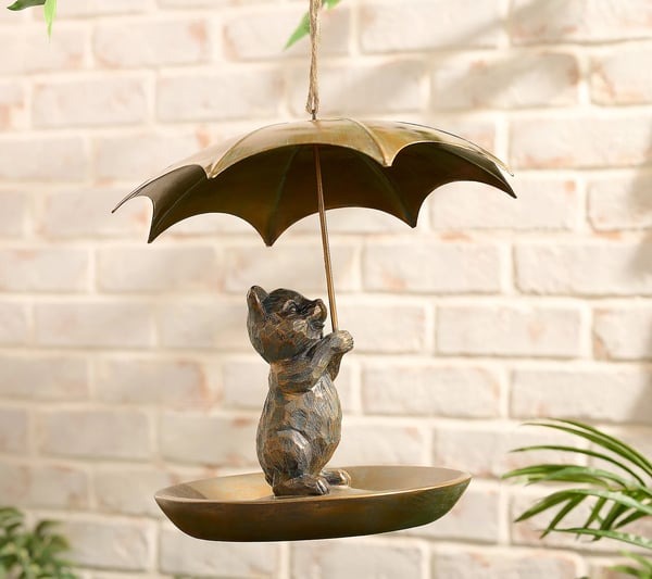 ☔️ Enchant Your Garden With The Animal Bird Feeder With Umbrella!