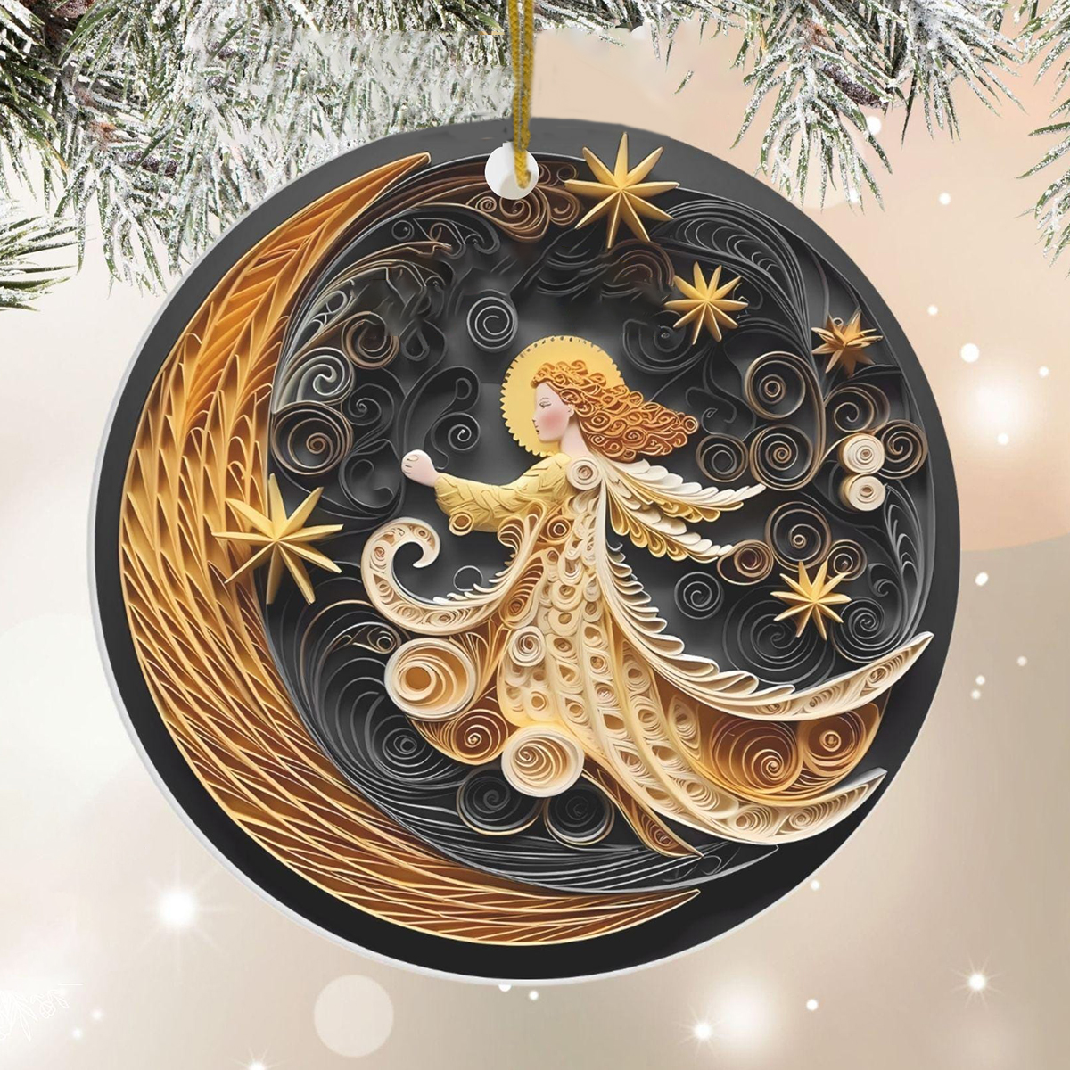🎄Black Papercut Christmas Ornaments