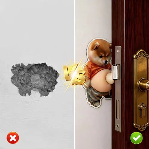 3D Cute Shiba Inu Self-Adhesive Door Stopper & Stress Ball