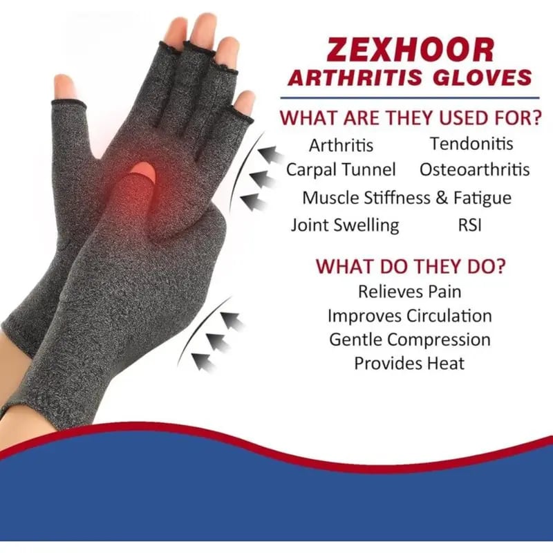 2 Pairs Half-finger Pressure Care gloves