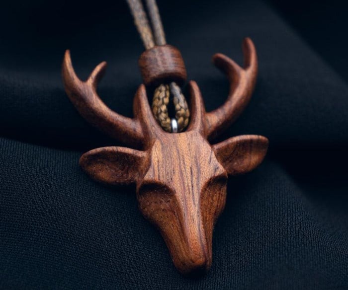 Deer Wooden Pendant-Animal Necklace