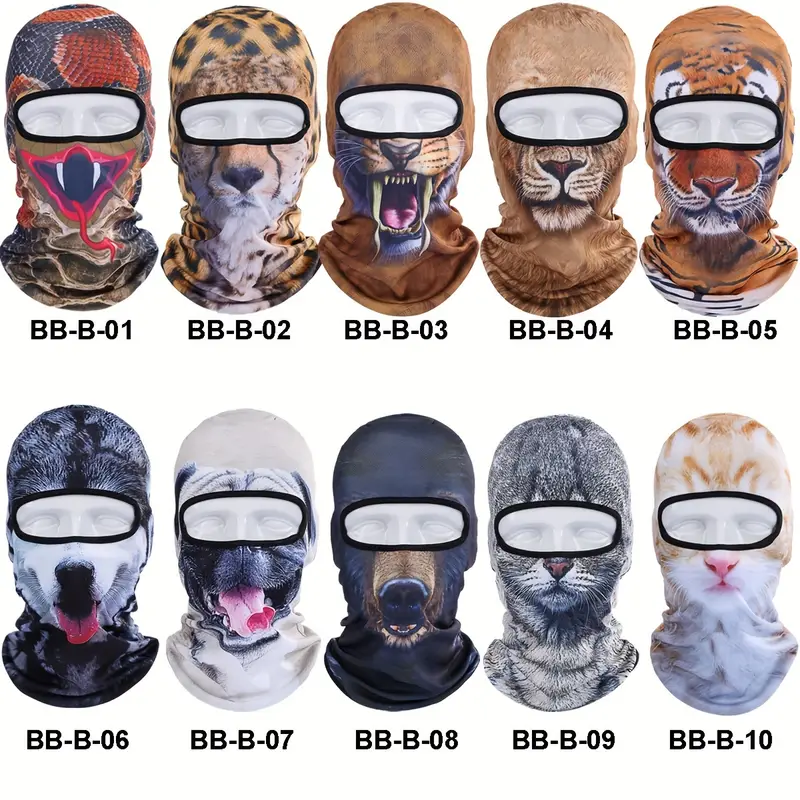 Funny Men's 3D Animal Balaclava Hat With UV Protection