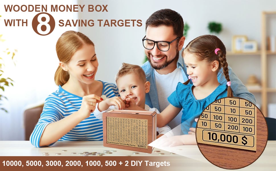 wooden money box wooden money box