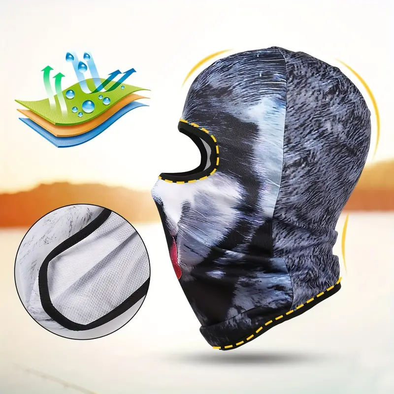 Funny Men's 3D Animal Balaclava Hat With UV Protection