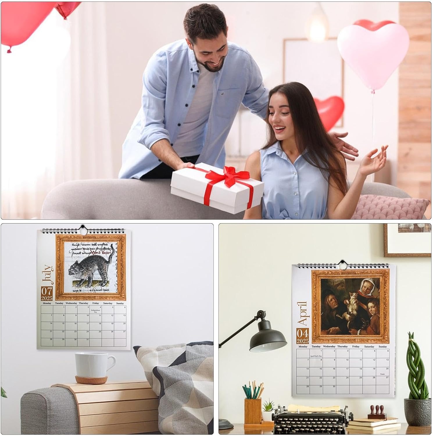 🐈 2025-CALENDAR🗓Weird Medieval Cats & Dogs👻