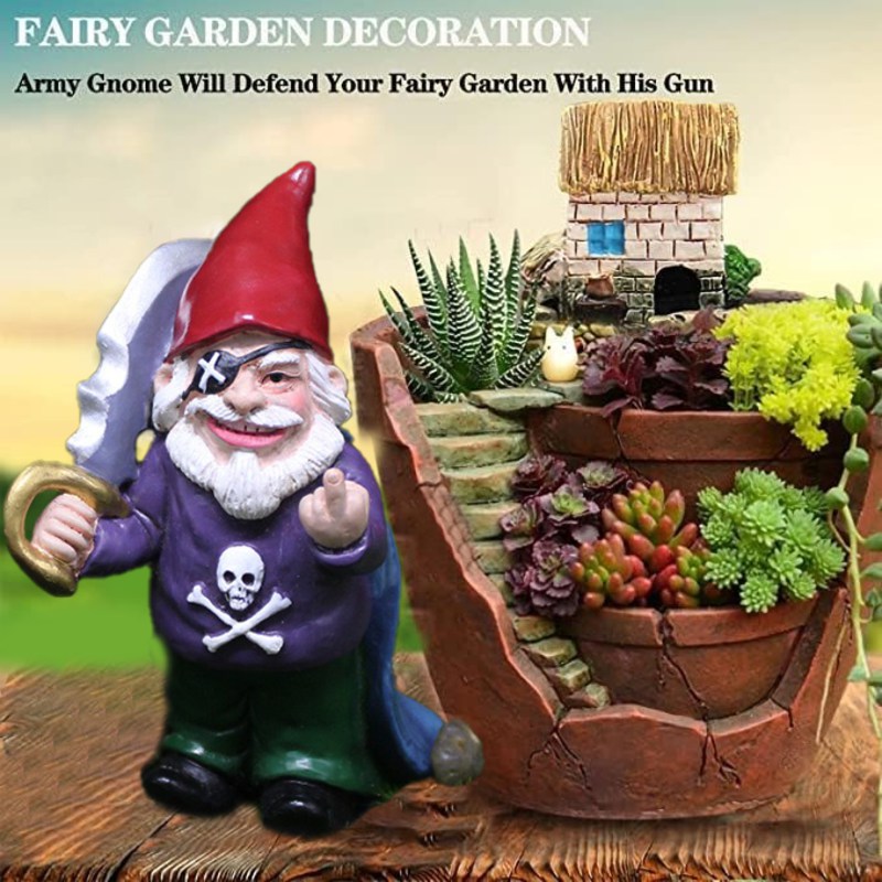 🎅🐗Pirate Boar Gnome Ornament