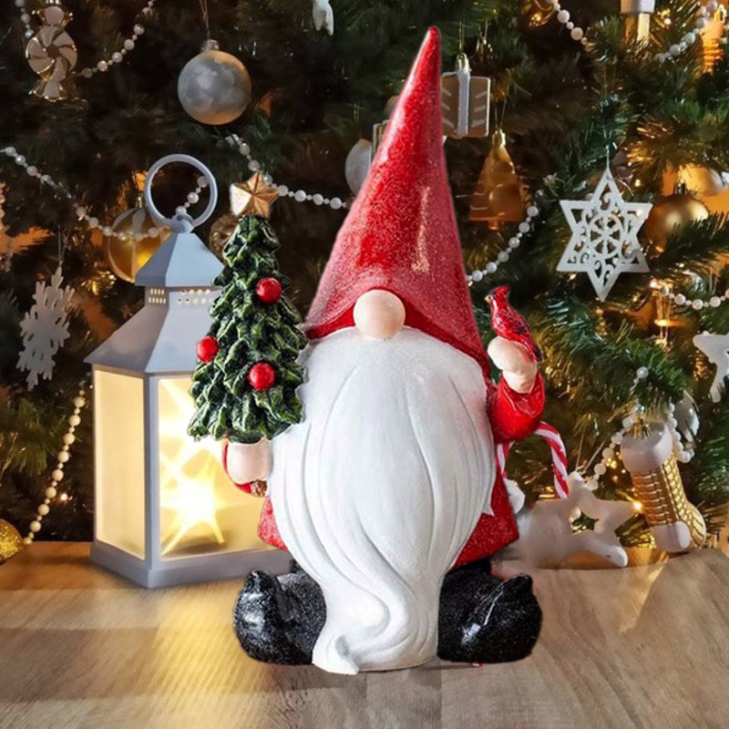 🔥Christmas Pre-sale🔥Dwarf Santa Claus Holding Christmas Tree